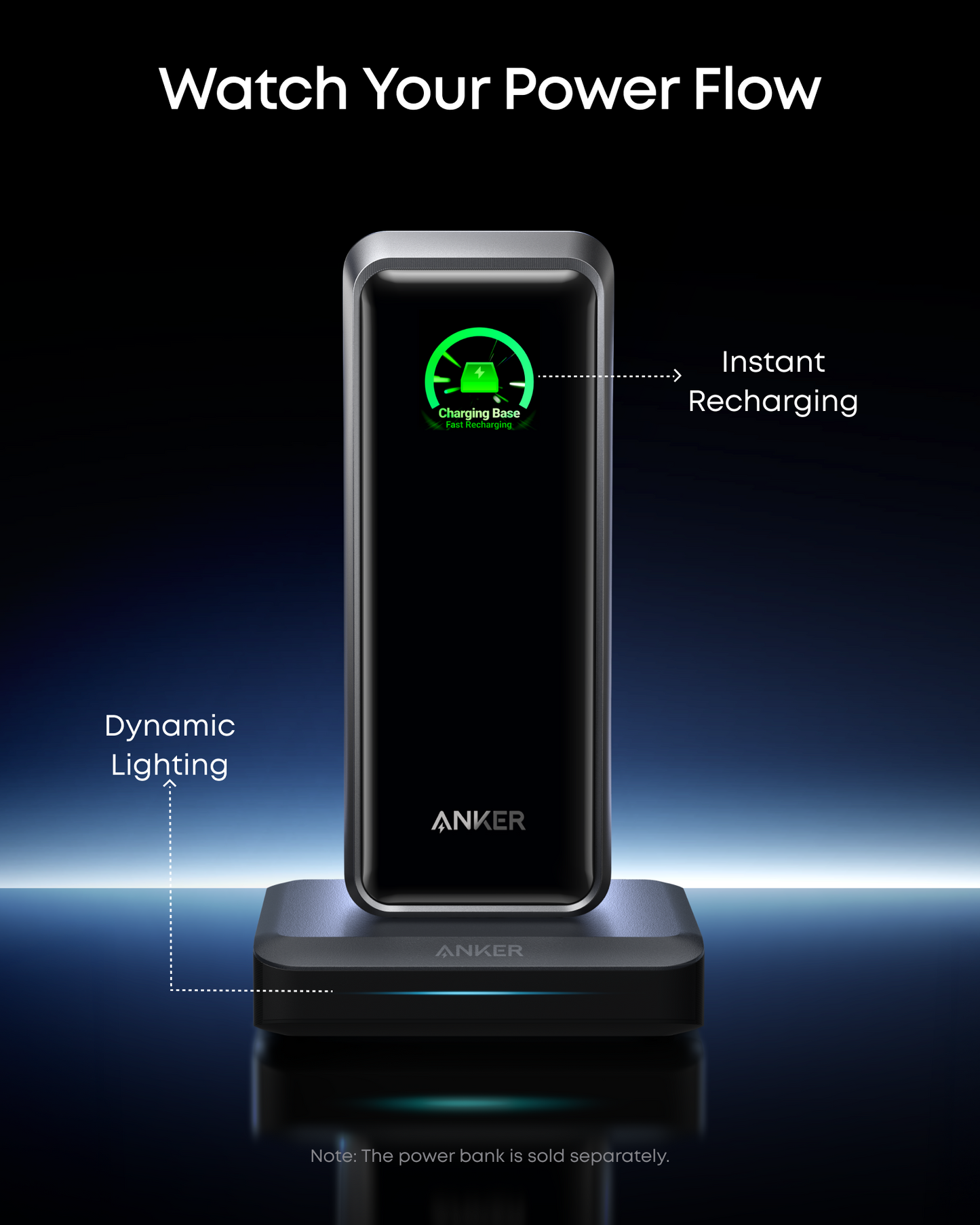 Caricabatterie Stazione Anker per batteria esterna Prime, 150W, 5A, 1 x Pogo Pin - 1 x USB-A - 2 x USB-C, Nero A1903G11