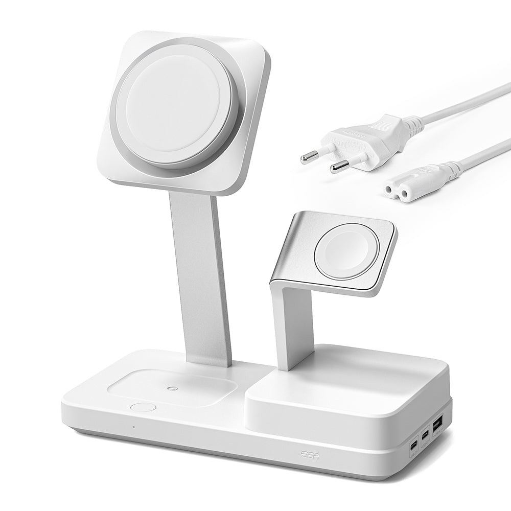 Caricabatterie Stazione ESR CryoBoost QI 6in1, 100W, 2 x USB-A - 1 x USB-C, Bianco