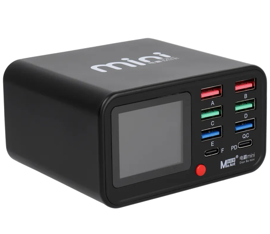 MaAnt Dianba Mini Charging Station, 75W, 2 x USB-C - 6 x USB-A, Black