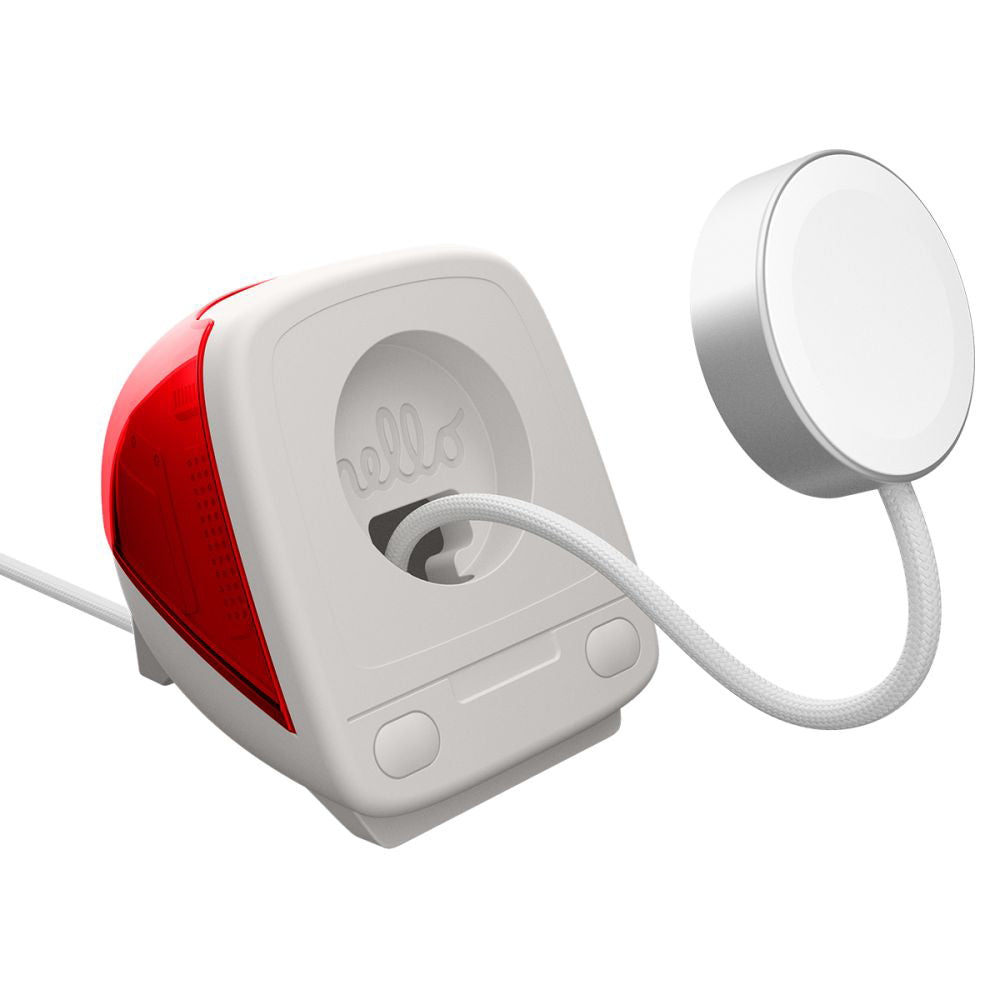 Supporto Spigen C1 Classic per Caricabatterie Wireless Apple Watch Series, Rosso AMP09341
