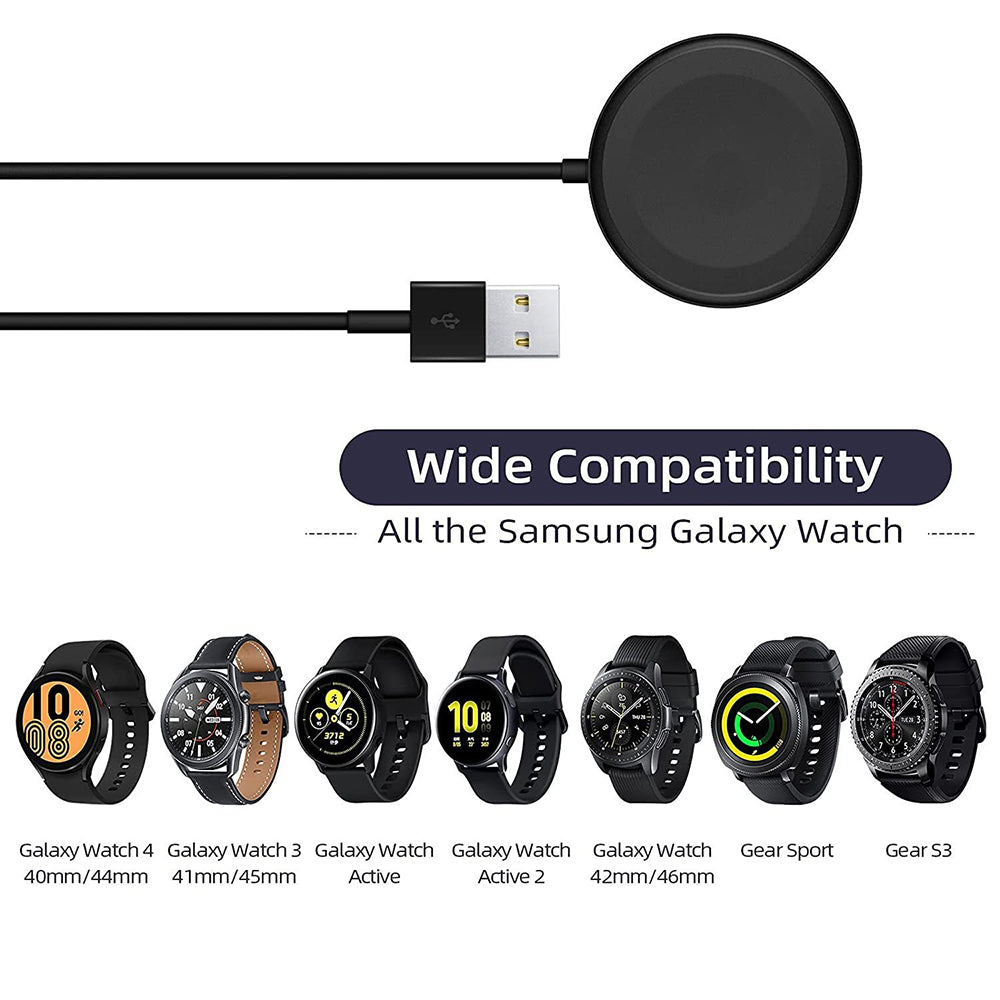 Caricabatterie Wireless Techsuit TSC12 per Samsung Galaxy Watch Series, USB-A, Nero