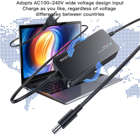 Caricatore Yesido CG11E, 65W, Universale, Nero
