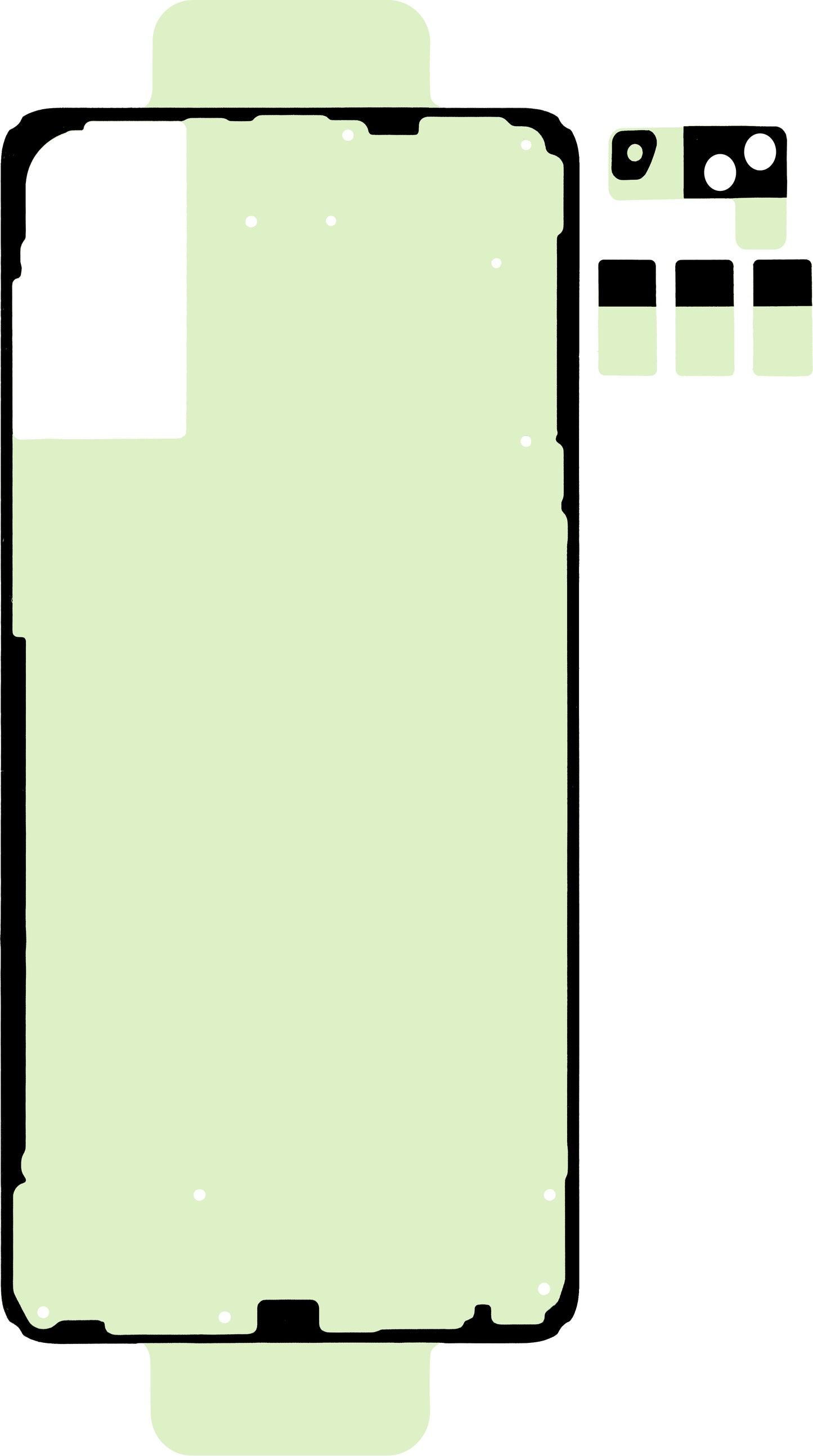 Kit Adesivo Coperchio Batteria Samsung Galaxy S25 Edge S937, Service Pack GH82-37312A