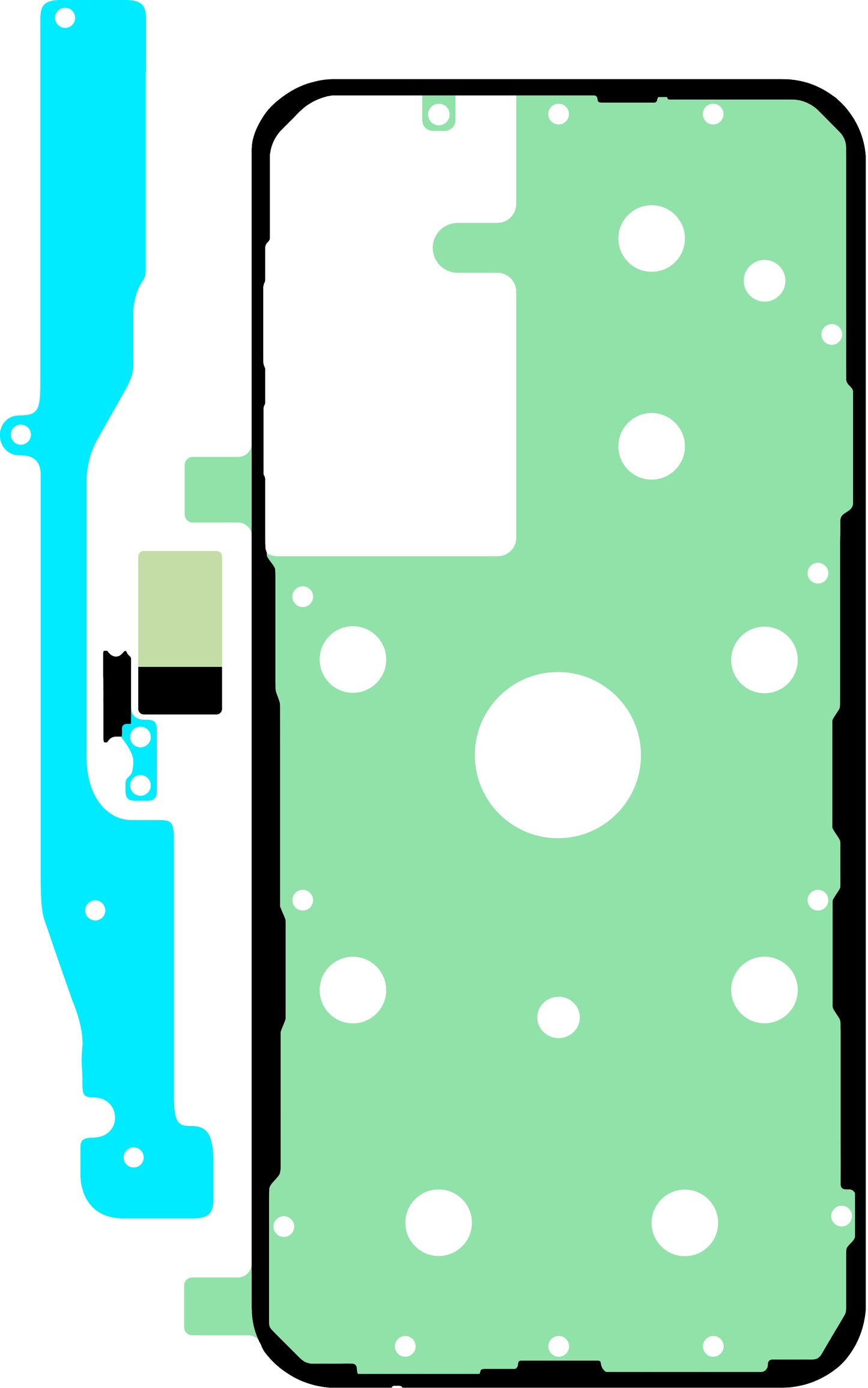 Kit Adesivo Display Samsung Galaxy A55 5G A556, Service Pack GH82-34540A