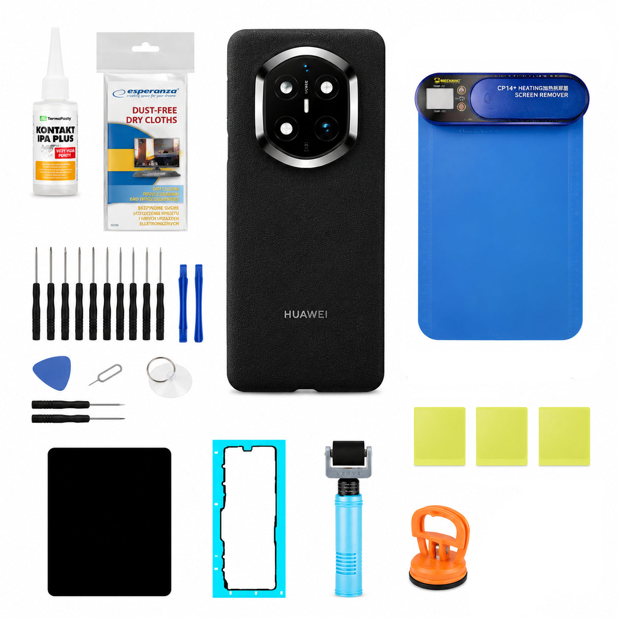 Kit Cover Batteria Huawei Mate X7 Nero Service Pack e Strumenti di Assistenza Dedicati