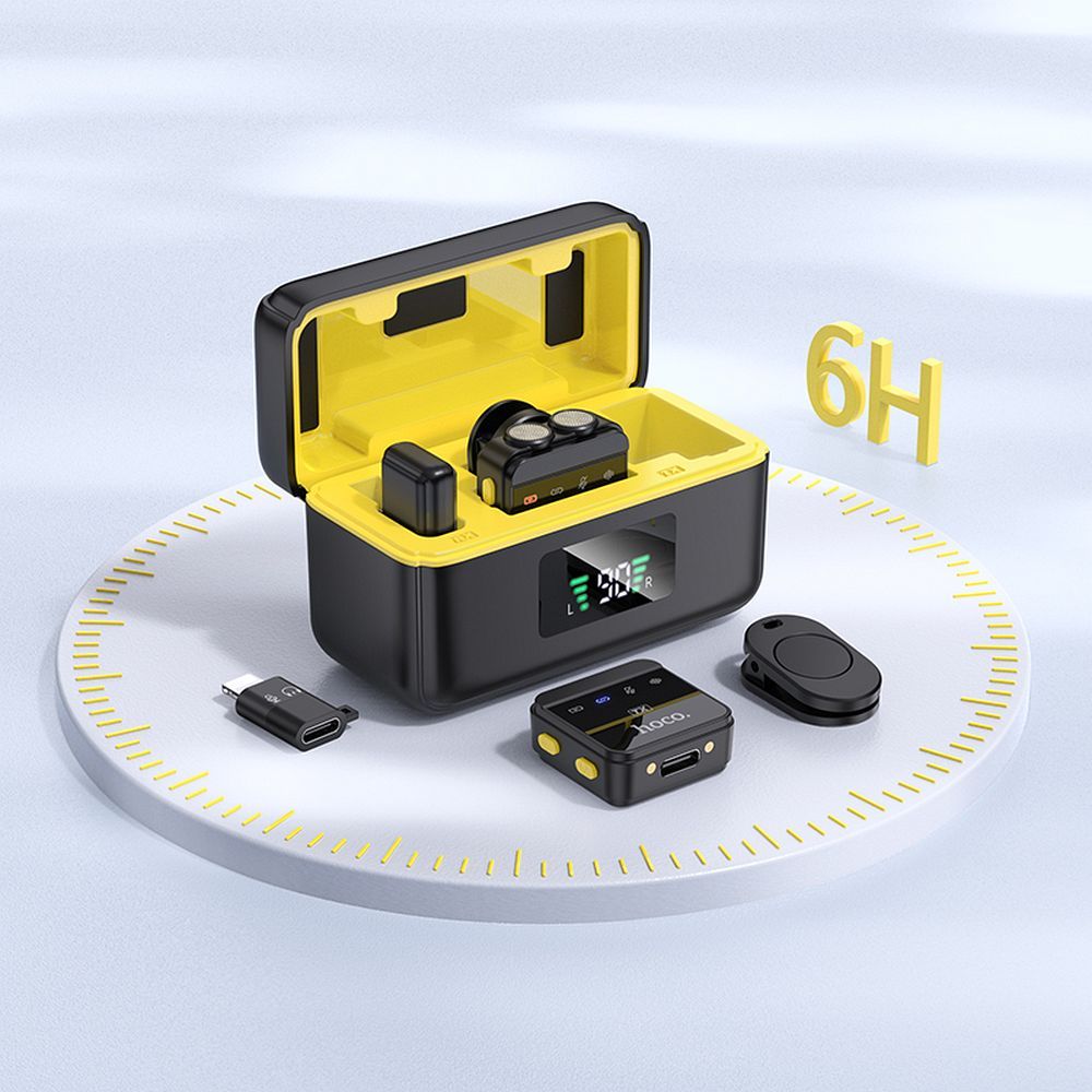 Lavalier HOCO L17, USB-C / Lightning, Set 2 Pezzi, Nero