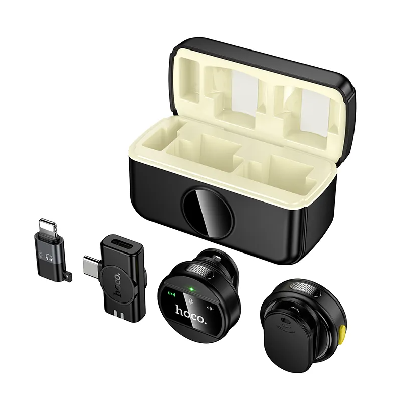 Lavaliera HOCO L22, USB-C / Lightning, Set 2 pezzi, Nera