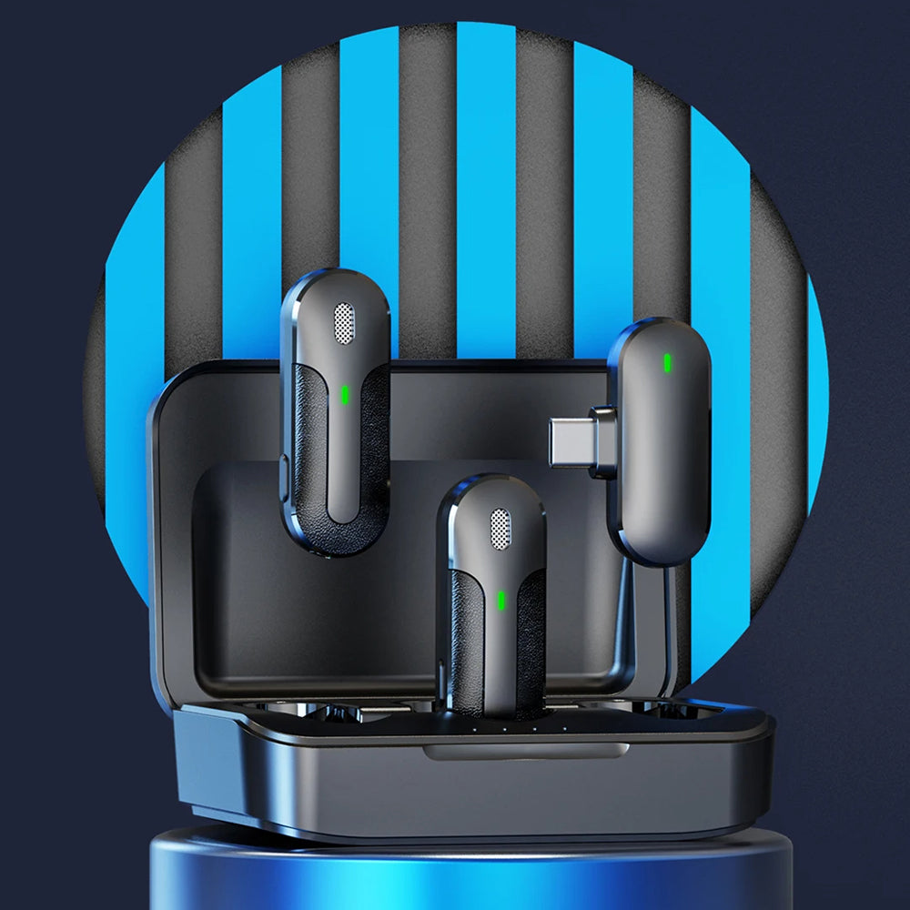 Lavalier Yesido KR17, USB-C, Set 2 pezzi, Nero