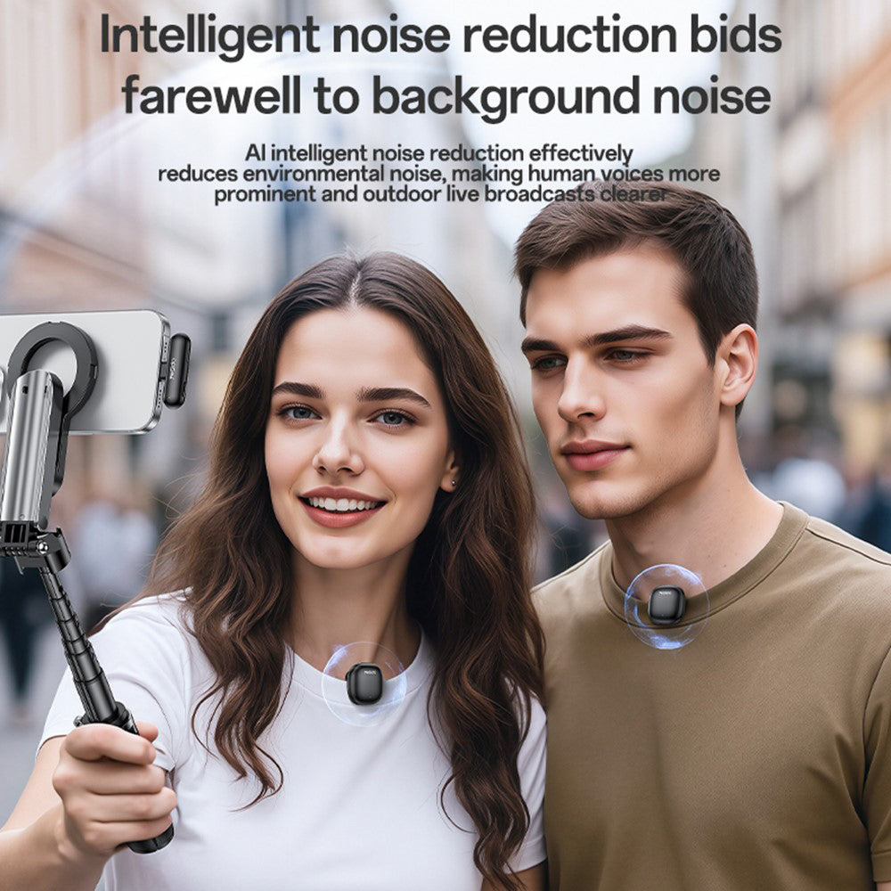 Lavaliera Yesido KR21, USB-C, Set 2 pezzi, Nera