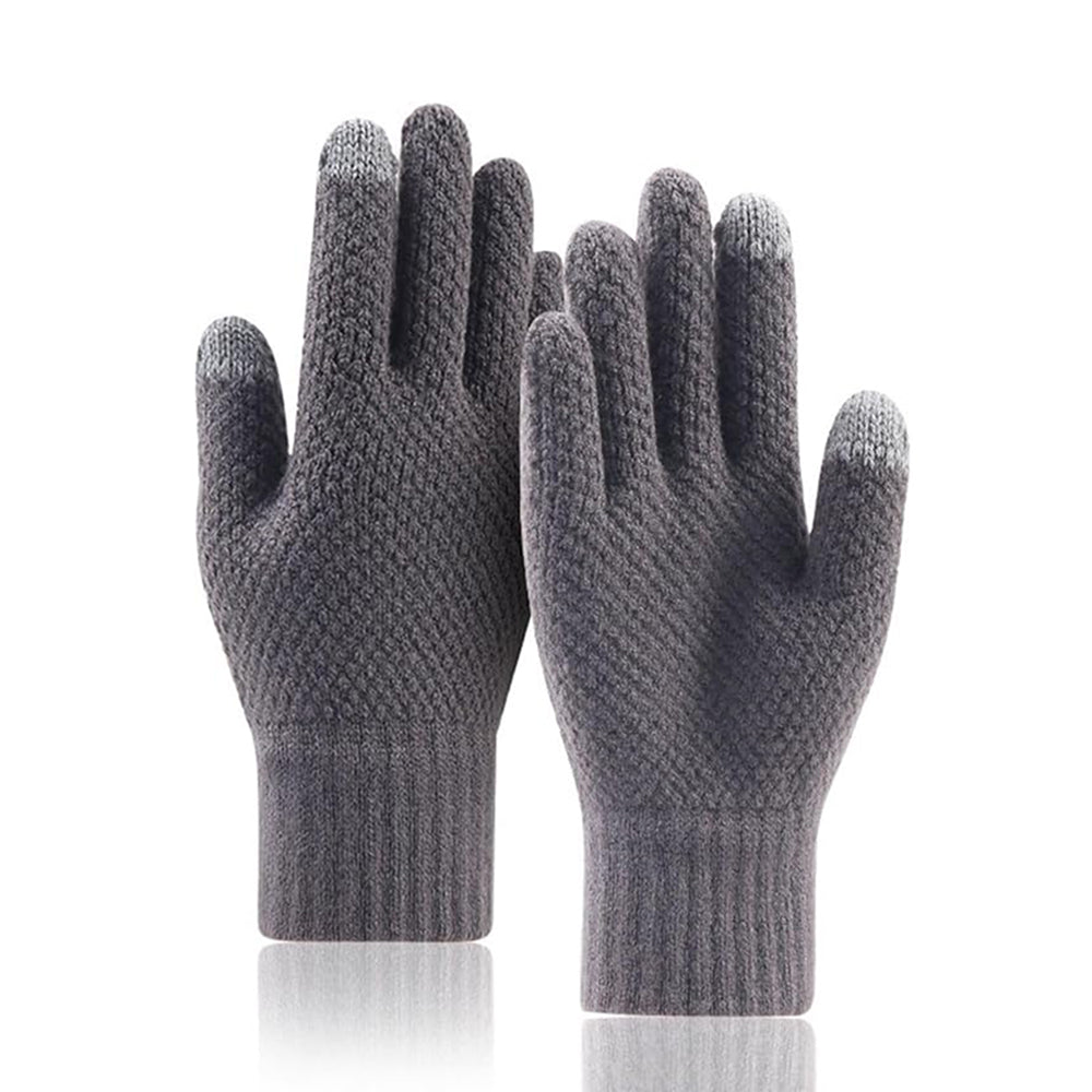 Guanti Invernali Touchscreen Uomo Techsuit ST0013, Taglia 22cm, Grigio