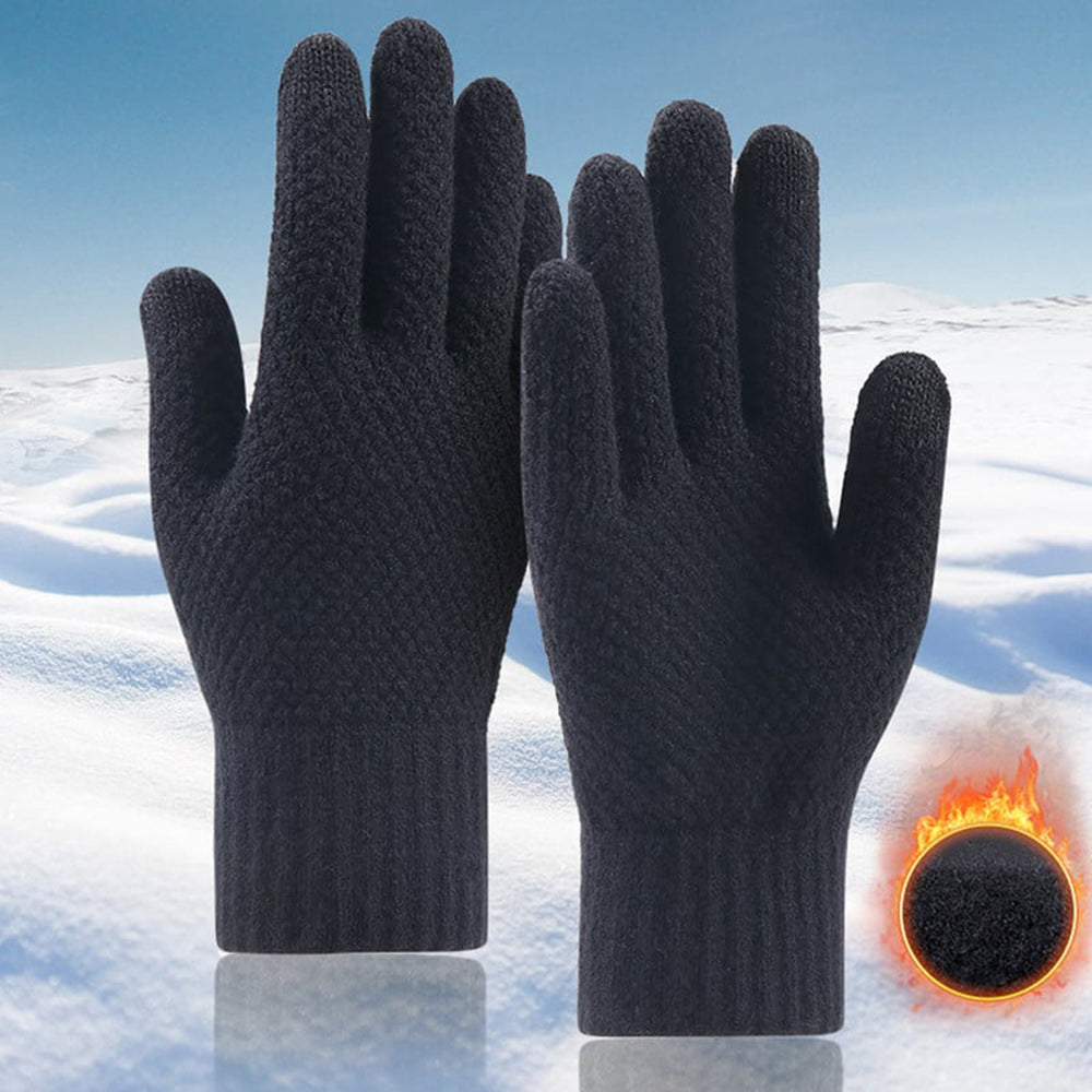 Guanti Invernali Touchscreen Uomo Techsuit ST0013, Taglia 22cm, Grigio