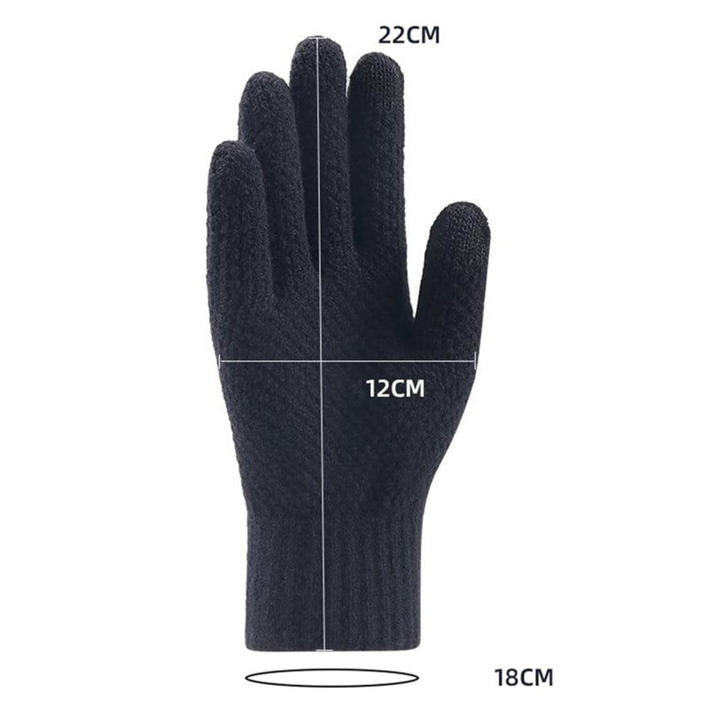 Guanti Invernali Touchscreen Uomo Techsuit ST0013, Taglia 22cm, Grigio