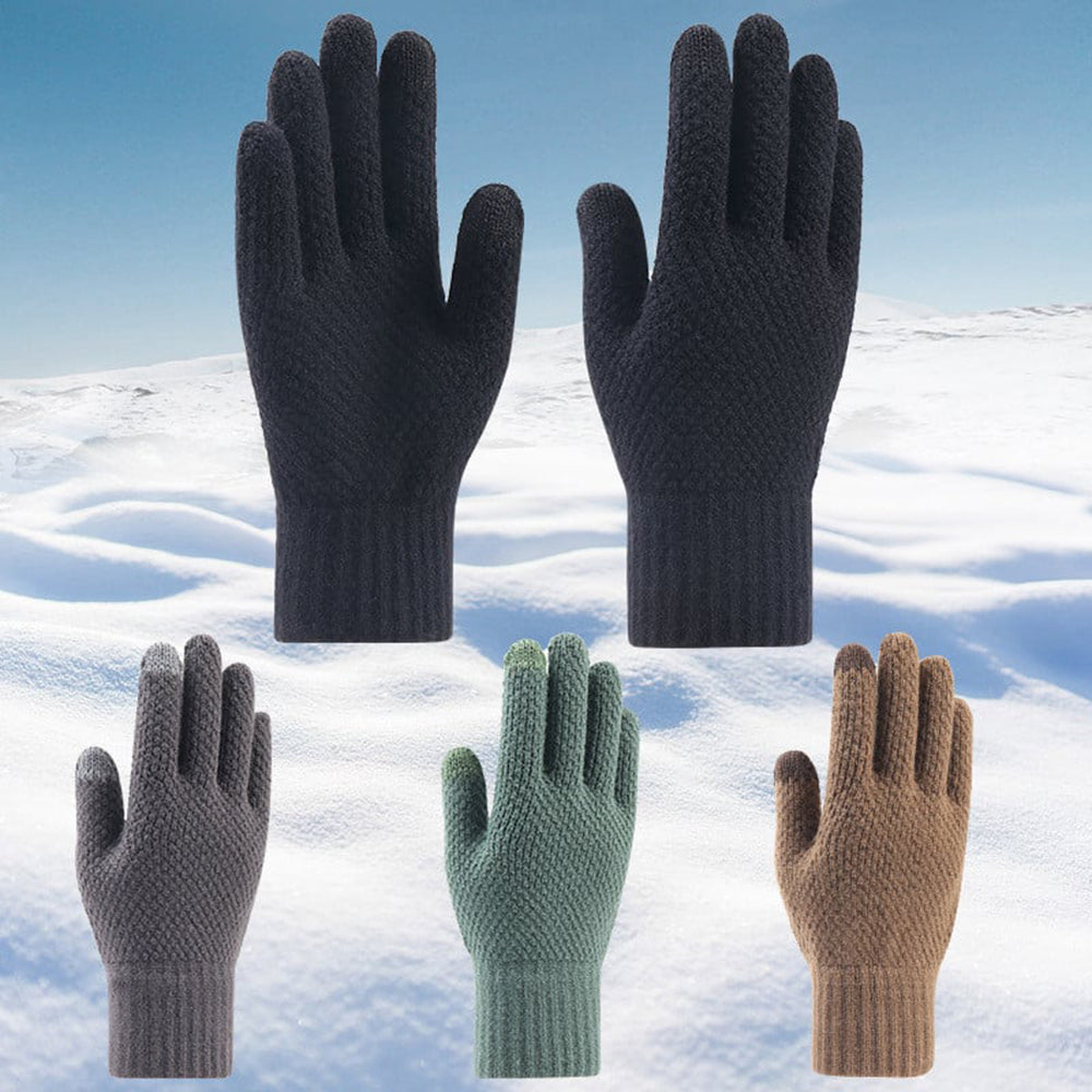 Guanti Invernali Touchscreen Uomo Techsuit ST0013, Taglia 22cm, Grigio