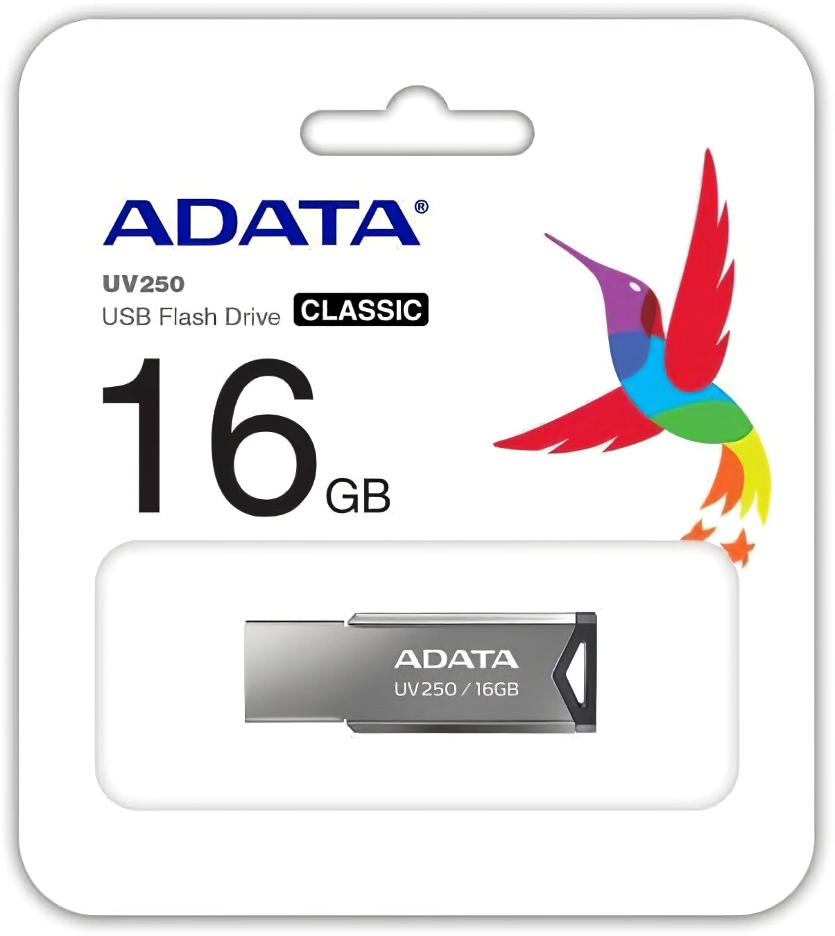 Memoria esterna USB-A Adata UV250, 16Gb AUV250-16G-RBK AUV250-16G-RBK