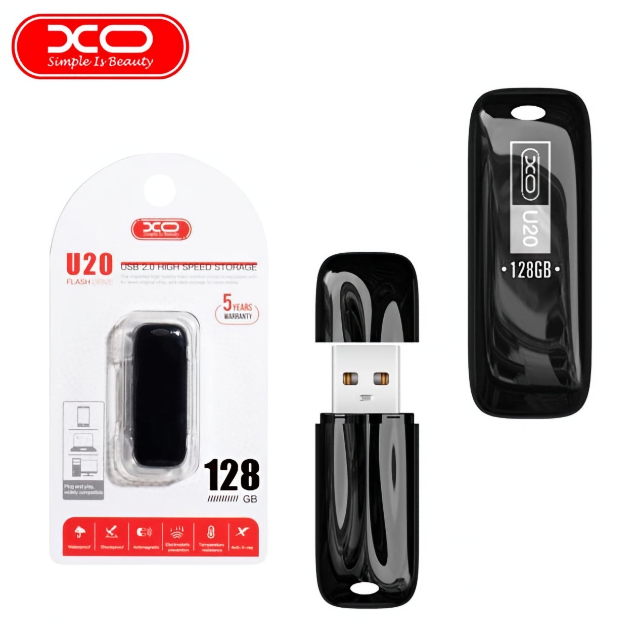 Memoria Esterna USB-A XO Design U20, 128Gb