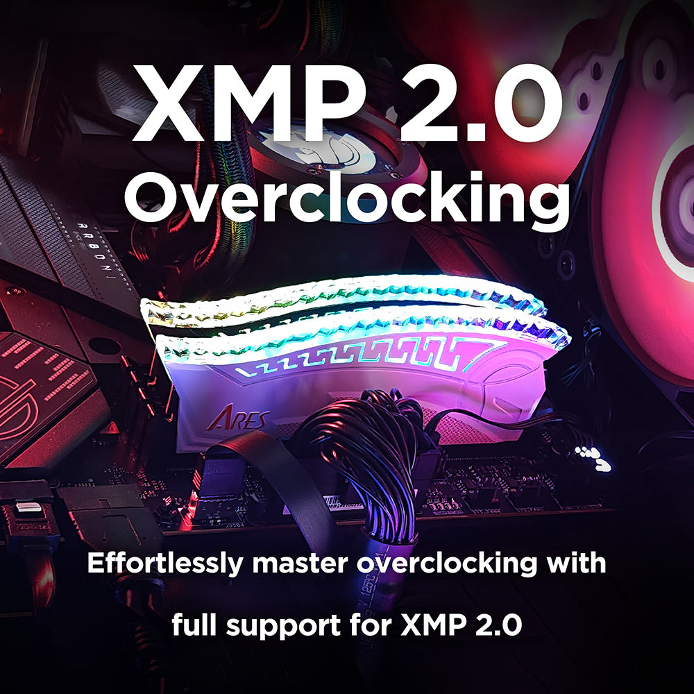 Memoria RAM Dato Ares Armor, DDR4, RGB, 8GB, 3200Mhz, CL16, Nera