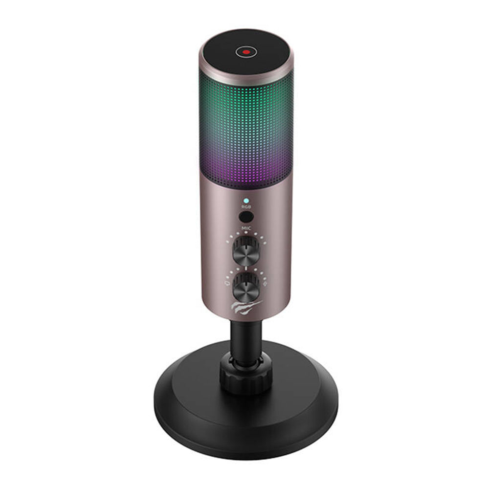 Microfono HAVIT GK61, RGB, USB-C, Grigio