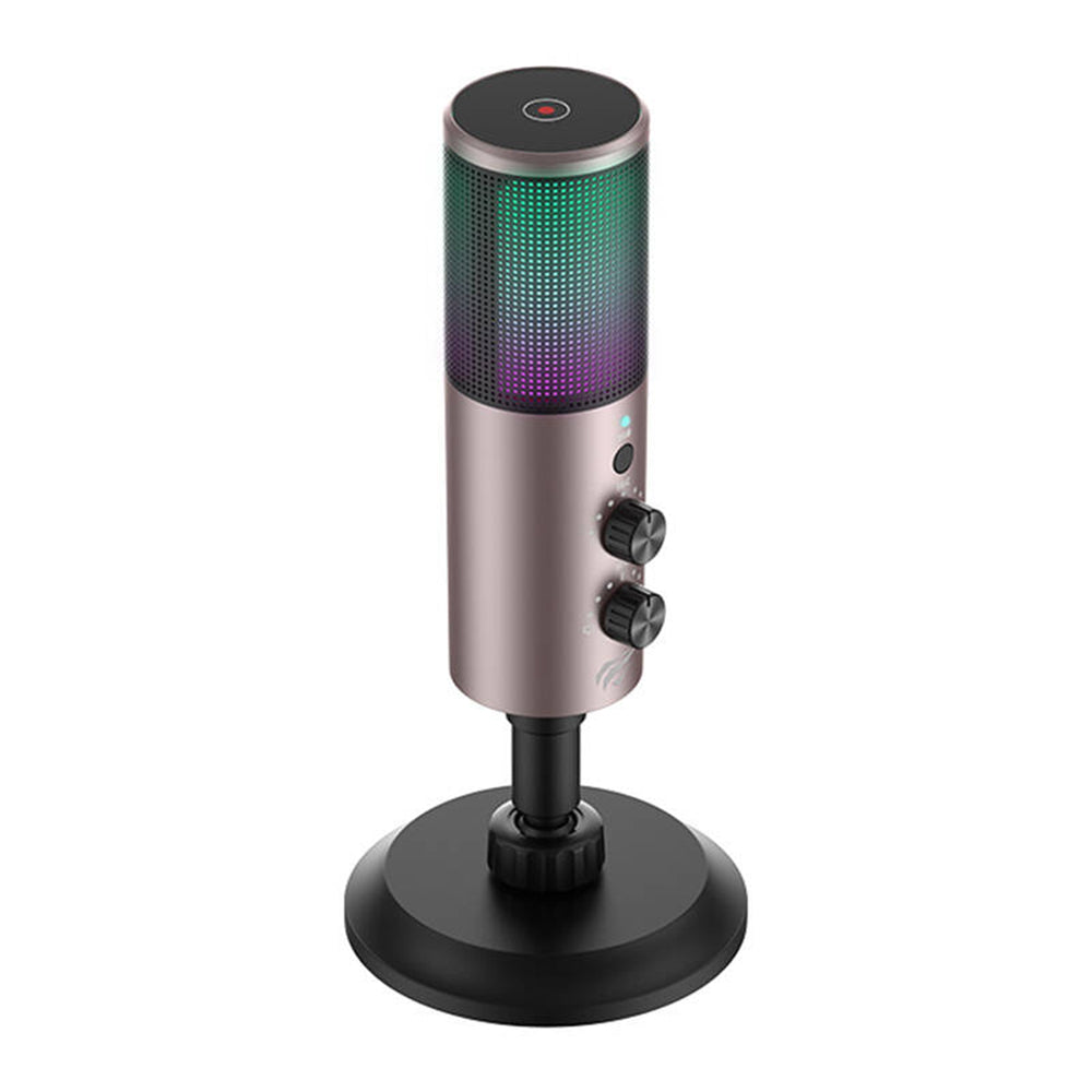 Microfono HAVIT GK61, RGB, USB-C, Grigio