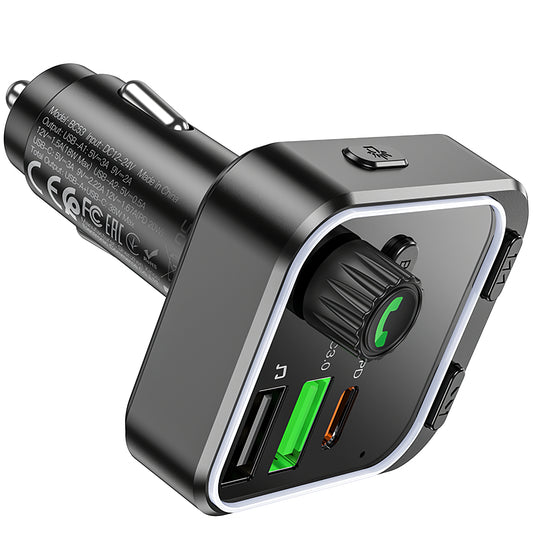Modulatore FM Bluetooth BC53 Highway, 2 x USB-A - 1 x USB-C