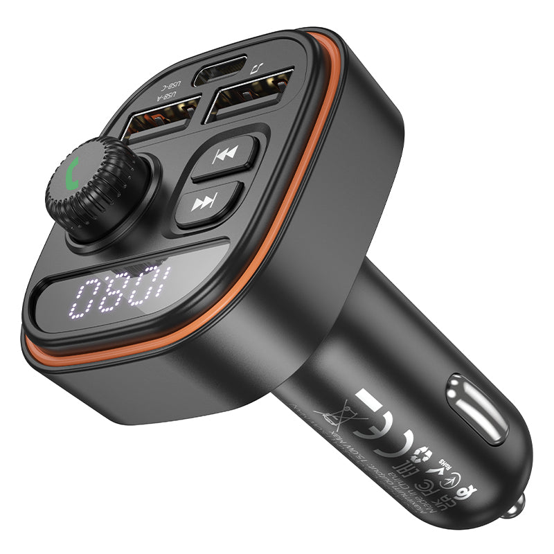Modulatore FM Bluetooth Borofone BC59 Heroic, 2 x USB-A - 1 x USB-C