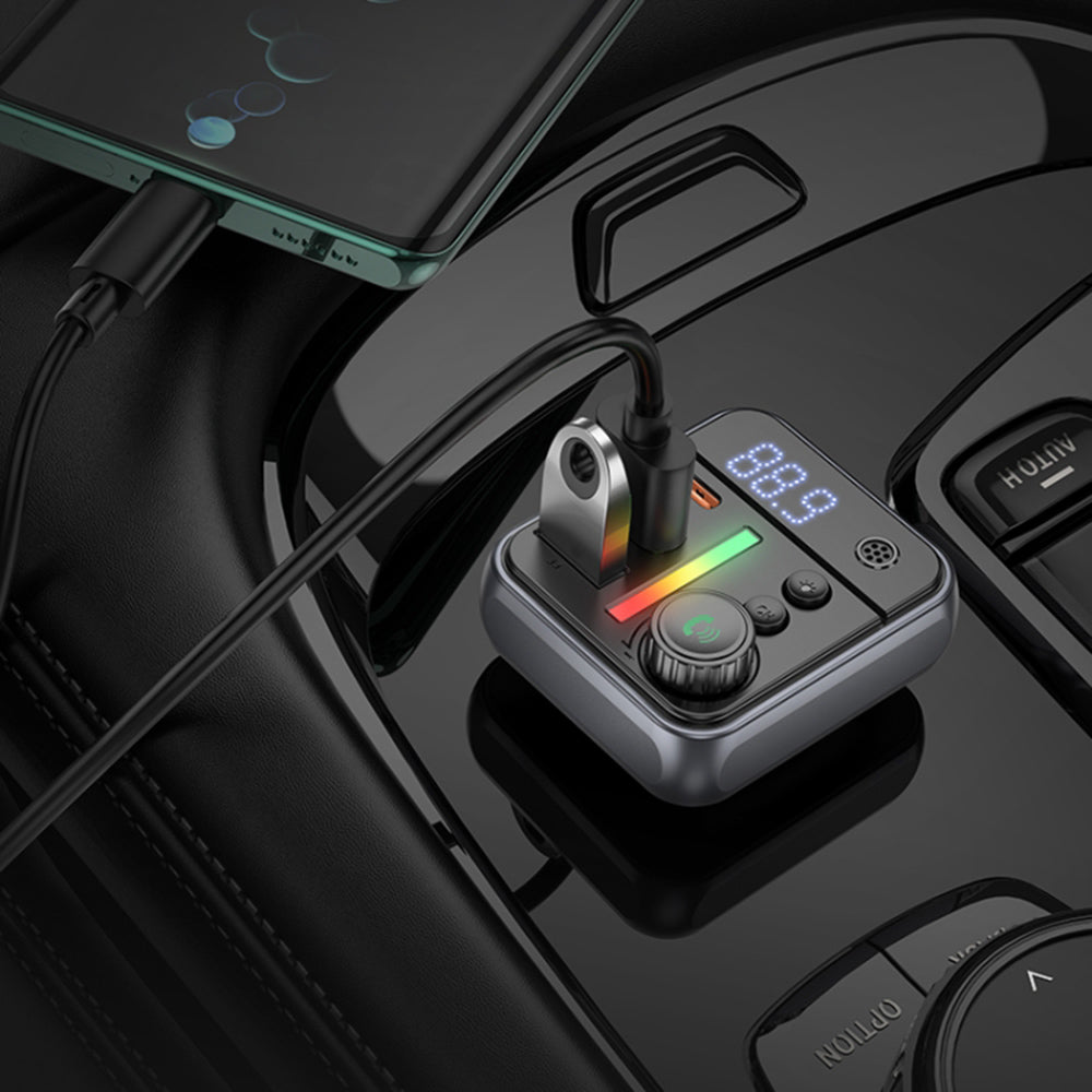 Modulatore FM Bluetooth Borofone BC50 Ascenso, 2 x USB-A - 1 x USB-C