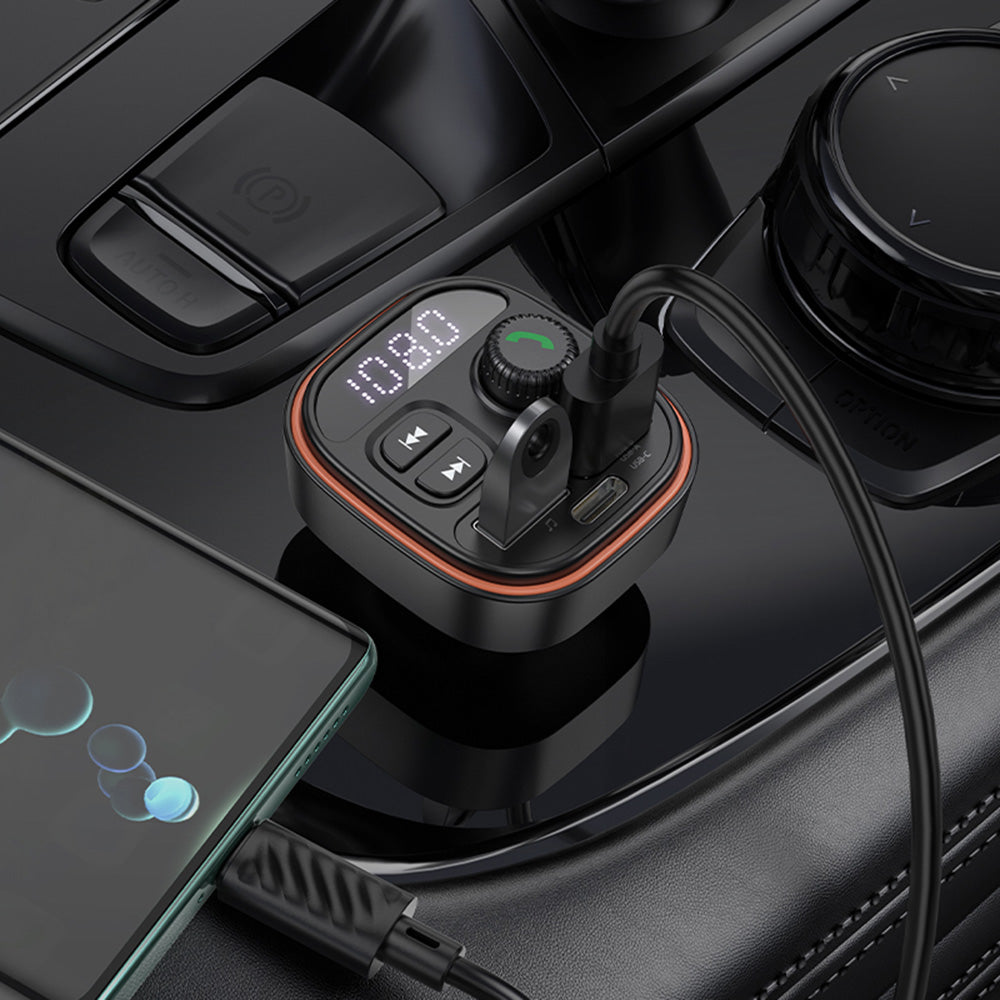 Modulatore FM Bluetooth Borofone BC59 Heroic, 2 x USB-A - 1 x USB-C