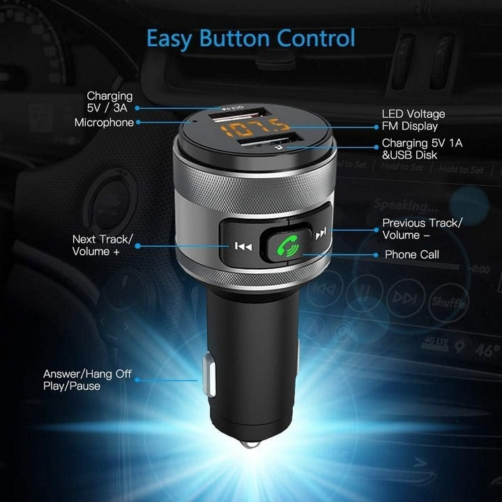 Modulatore FM Bluetooth Techsuit VoltTune, 2 x USB-A