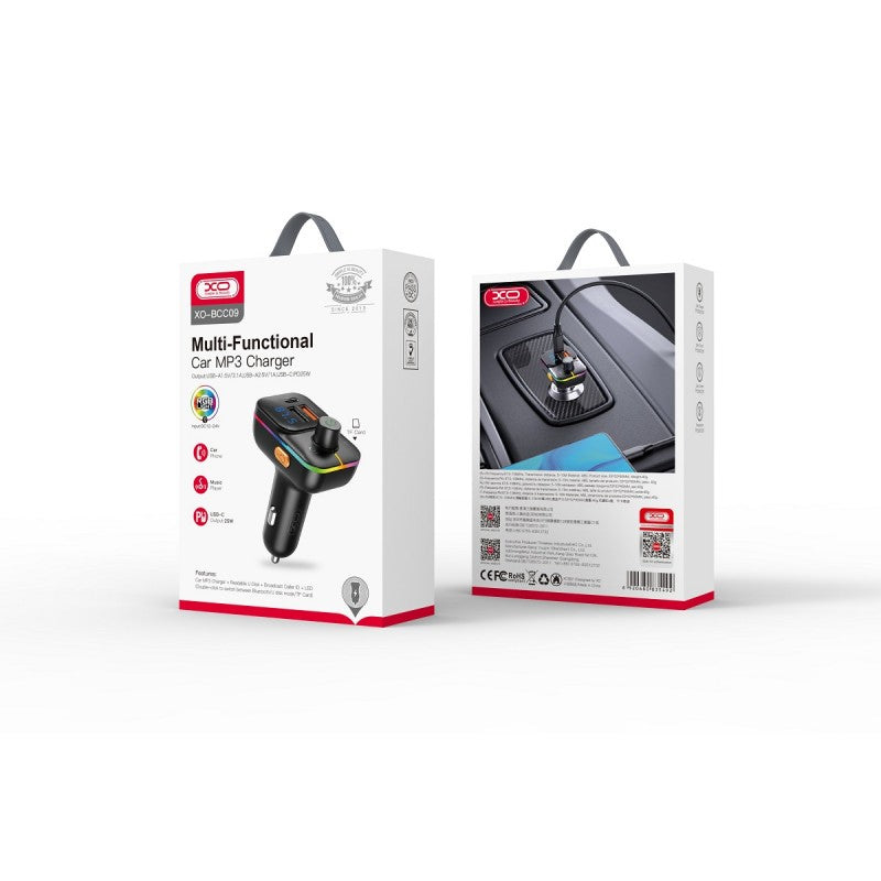 Modulatore FM Bluetooth XO Design BCC09, 2 x USB-A - 1 x USB-C - 1 x microSD
