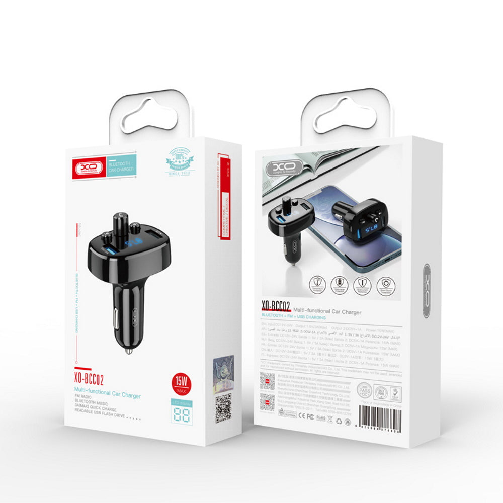 Modulatore FM Bluetooth XO Design BCC02, 2 x USB-A