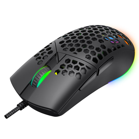 Mouse Gaming Cablato USB HAVIT MS1036, RGB, 1200DPI - 7200DPI, 1.6m, Bianco