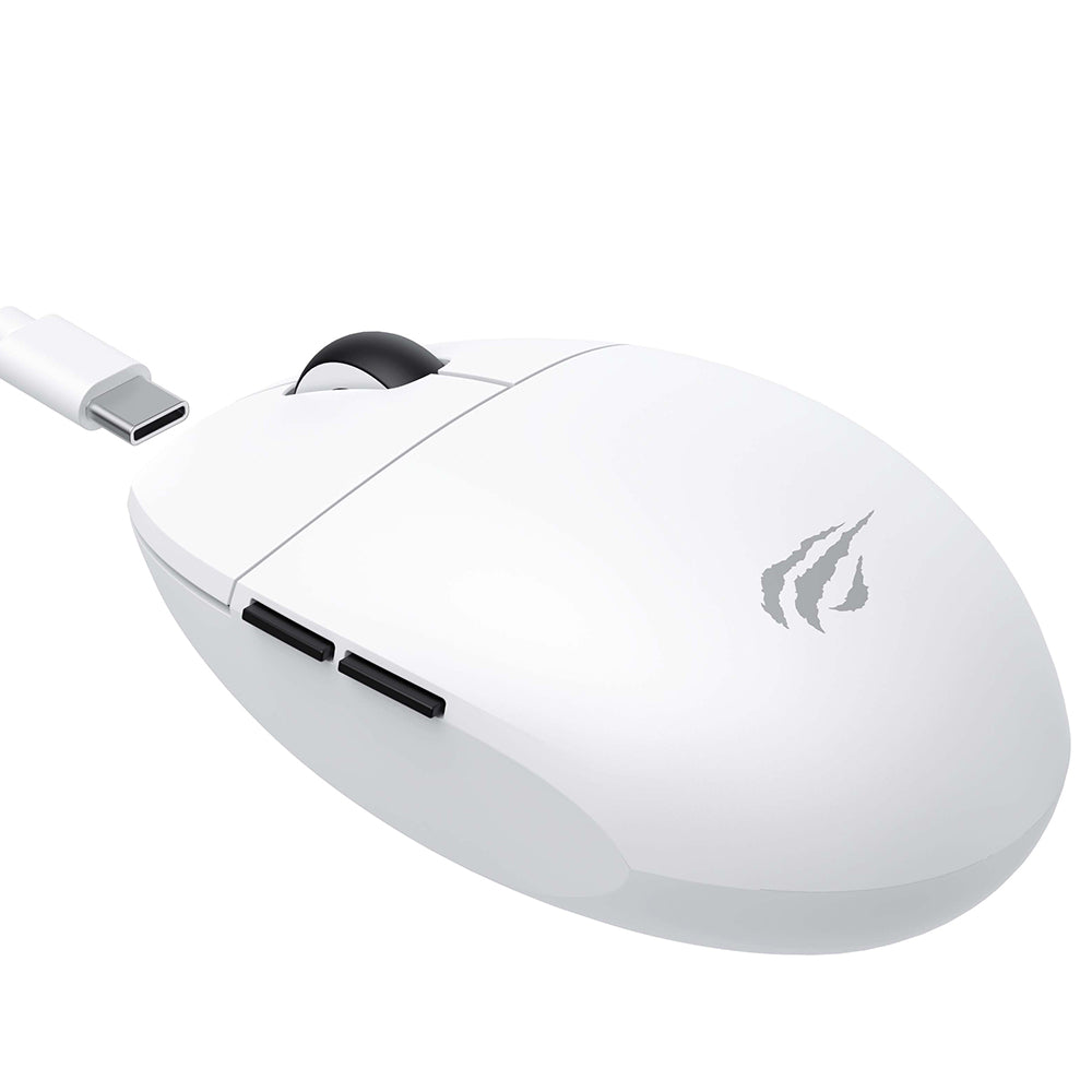 Mouse Gaming Wireless HAVIT MS1039W, 800DPI - 7400DPI, Wi-Fi / Cablato, Bianco