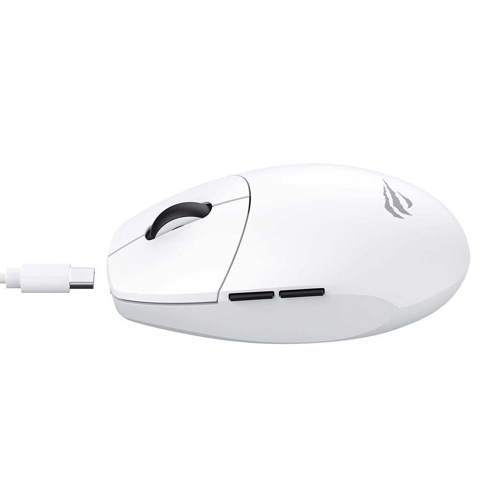 Mouse Gaming Wireless HAVIT MS1039W, 800DPI - 7400DPI, Wi-Fi / Cablato, Bianco
