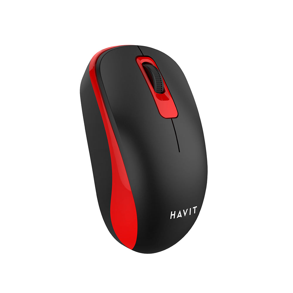 Mouse Wireless HAVIT MS626GT, 1200DPI, Nero Rosso