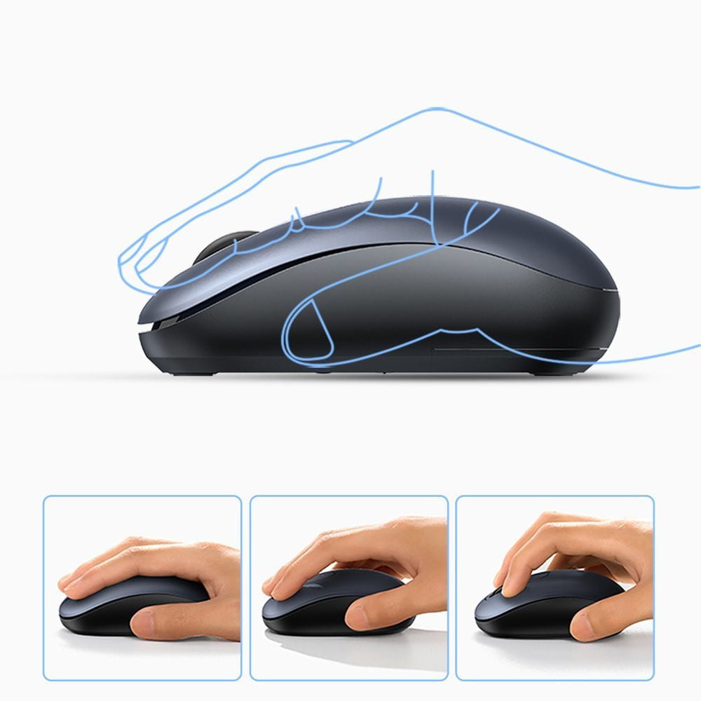 Mouse Wireless UGREEN MU105, 2400DPI, Blu Navy