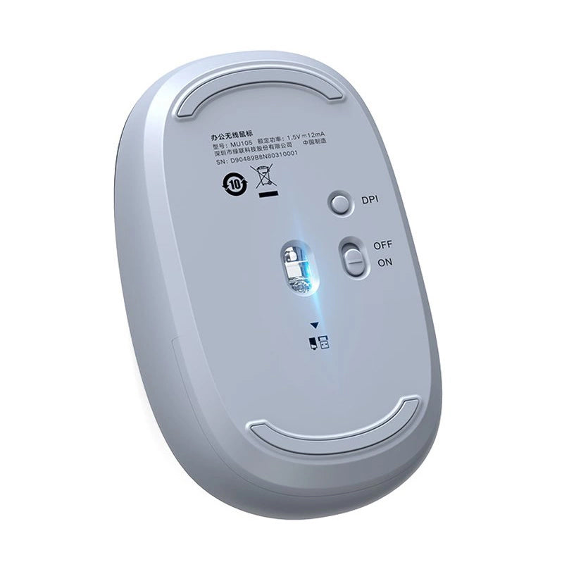Mouse senza fili UGREEN MU105, 2400DPI, blu