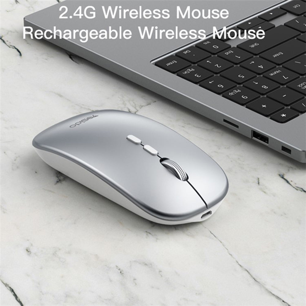 Mouse Wireless Yesido KB15, 800DPI - 1600DPI, Argento
