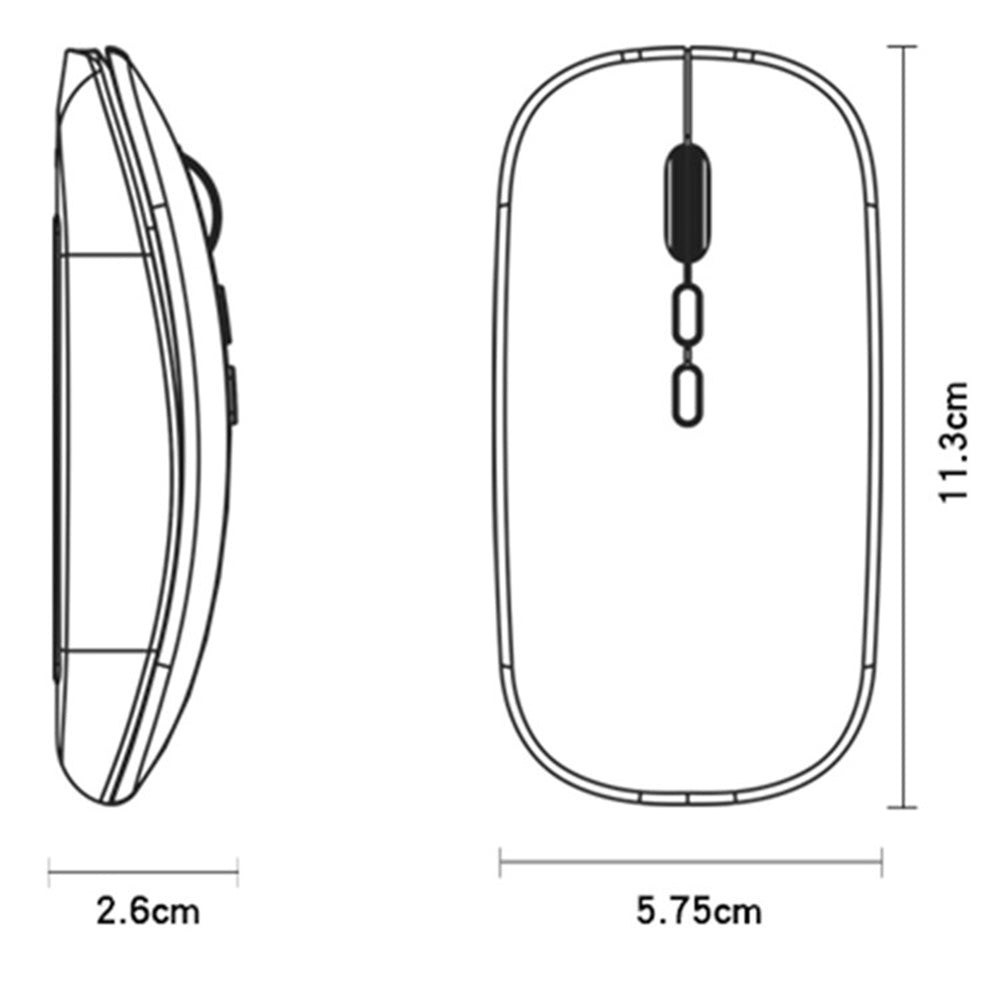 Mouse Wireless Yesido KB15, 800DPI - 1600DPI, Argento