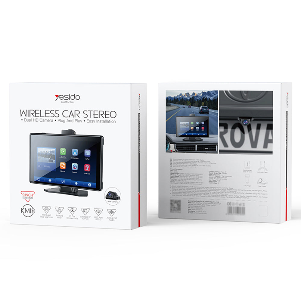 Navigazione Auto Yesido KM18, Wi-Fi, 9 pollici