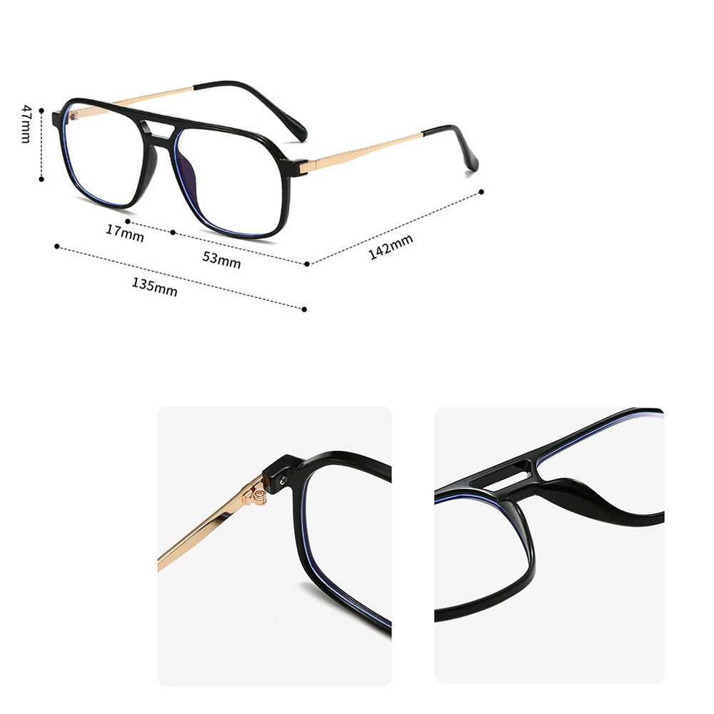 Occhiali da Computer Unisex Techsuit 83092, Anti Luce Blu, Neri Argento