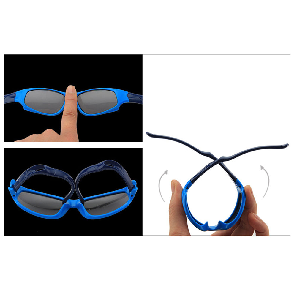 Occhiali da Sole Sportivi per Bambini Techsuit 800-C29, Polarizzati, Blu Celeste