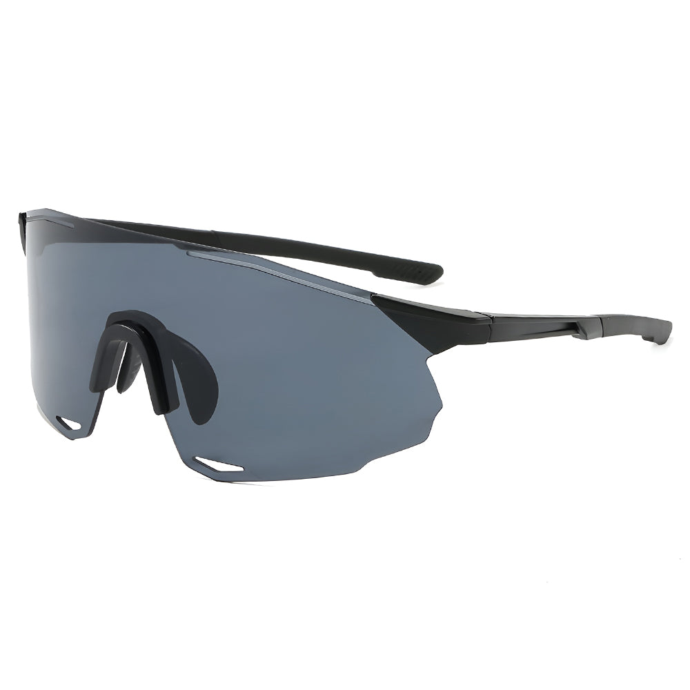 Occhiali da Ciclismo Unisex Techsuit 8853, Nero Grigio