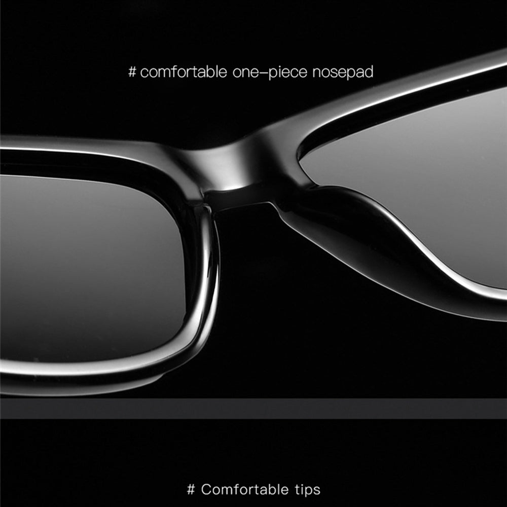 Occhiali da Sole Uomo Techsuit 0717, Polarizzati, Protezione UV, Nero Rosso