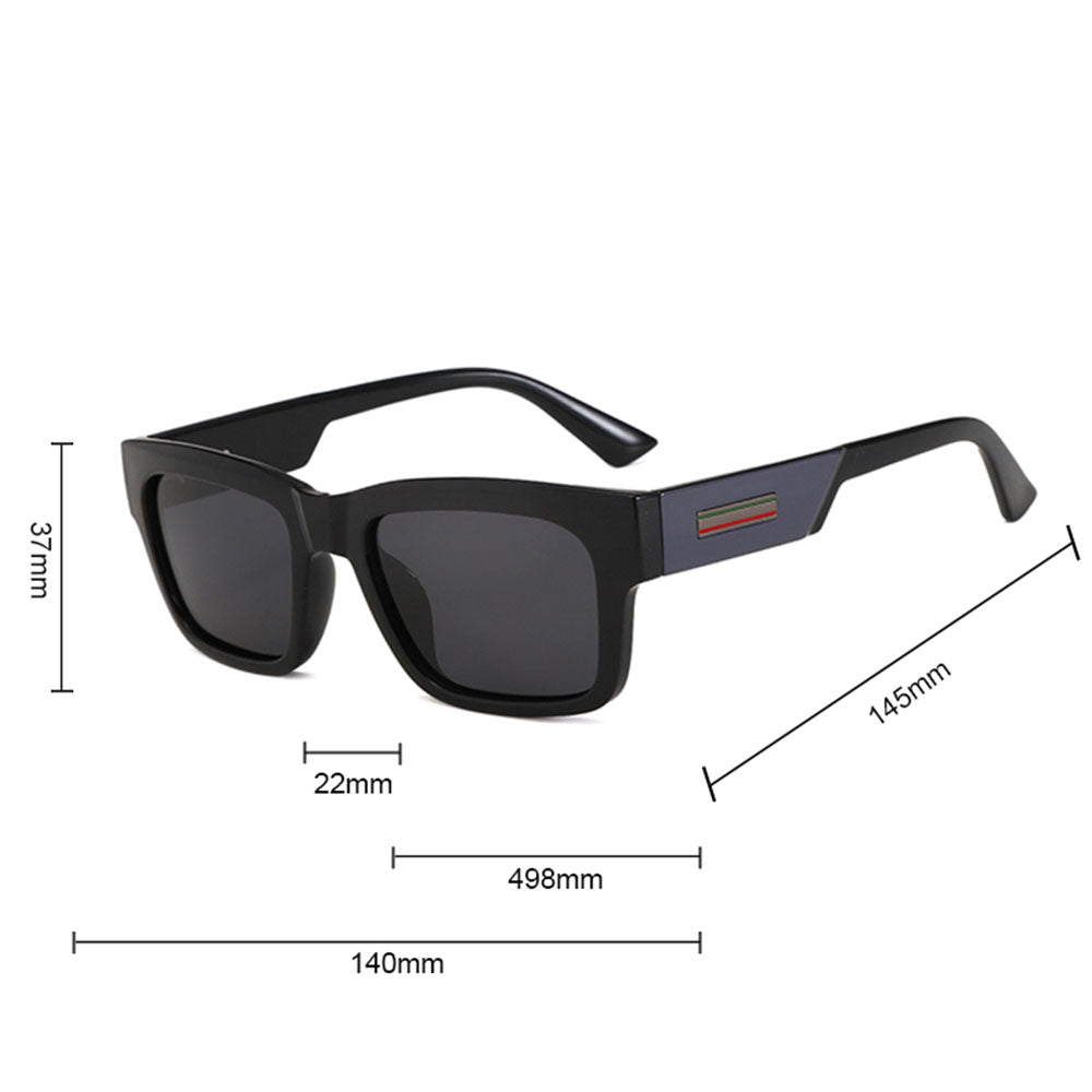 Occhiali da Sole Uomo Techsuit 8491, Polarizzati, Protezione UV, Nero Opaco Rosso