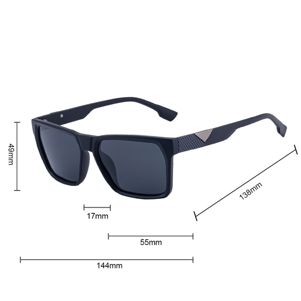 Occhiali da Sole Uomo Techsuit 8500, Polarizzati, Protezione UV, Nero Grigio