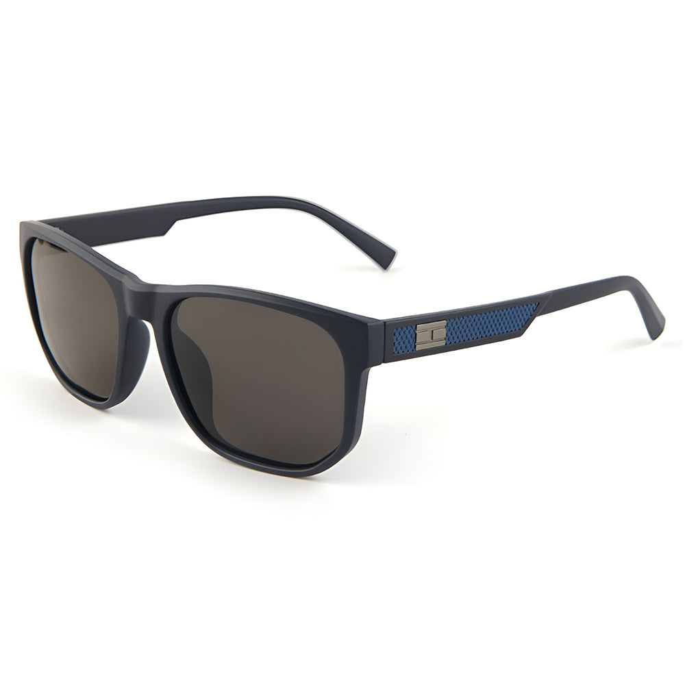 Occhiali da Sole Uomo Techsuit 8502, Polarizzati, Protezione UV, Blu Opaco Grigio