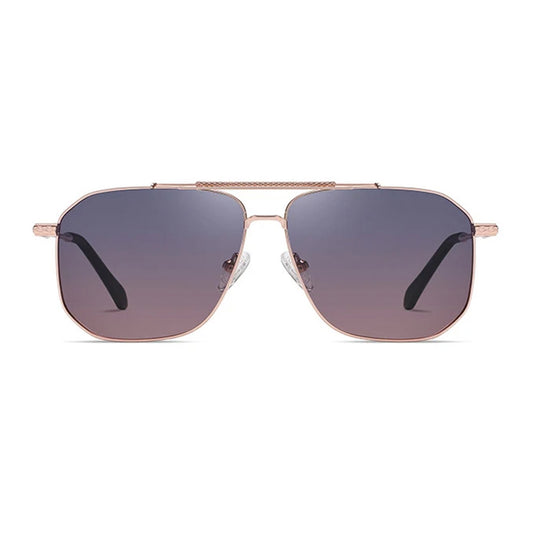 Occhiali da Sole Uomo Techsuit 8538, Polarizzati, Protezione UV, Rosa Oro Viola
