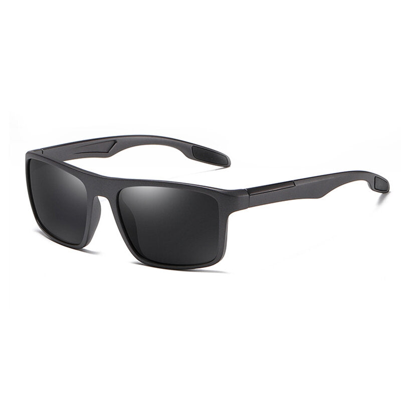 Occhiali da Sole Uomo Techsuit TR90 (MM101), Polarizzati, Protezione UV, Nero Opaco Grigio