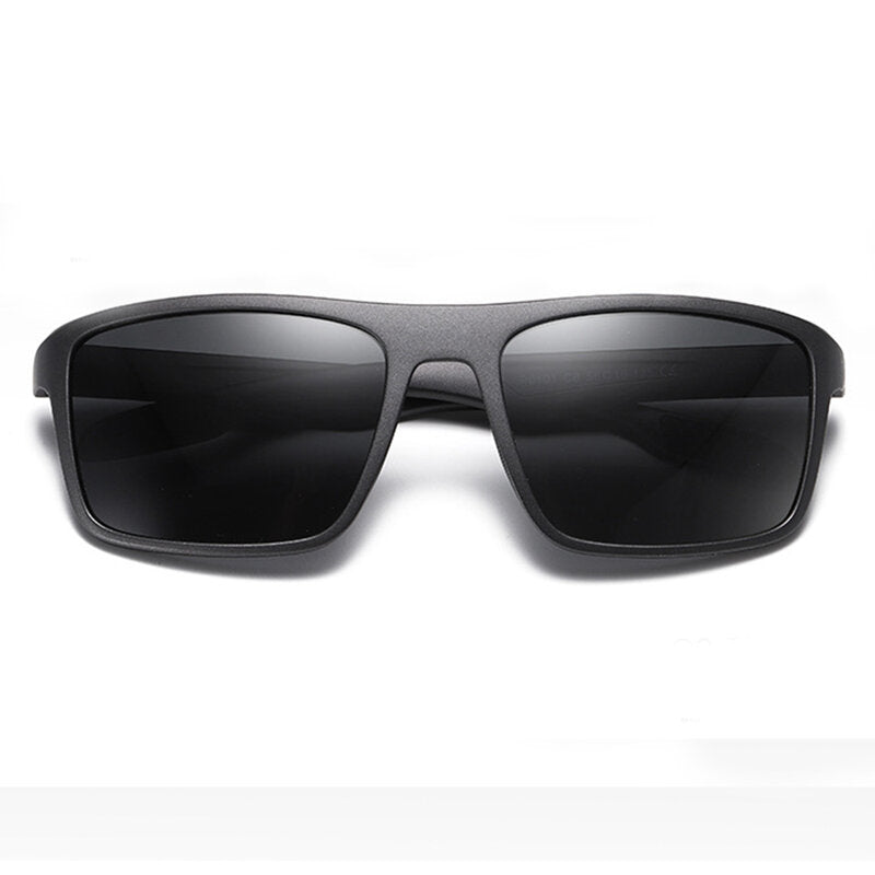Occhiali da Sole Uomo Techsuit TR90 (MM101), Polarizzati, Protezione UV, Nero Opaco Grigio