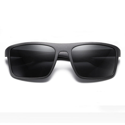 Occhiali da Sole Uomo Techsuit TR90 (MM101), Polarizzati, Protezione UV, Nero Opaco Grigio