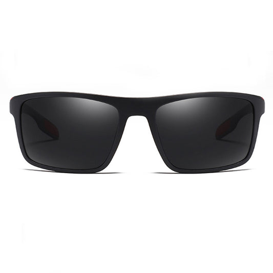 Occhiali da Sole Uomo Techsuit TR90 (MM101), Polarizzati, Protezione UV, Nero Opaco Rosso